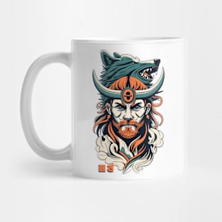 Viking with a wolf Mug